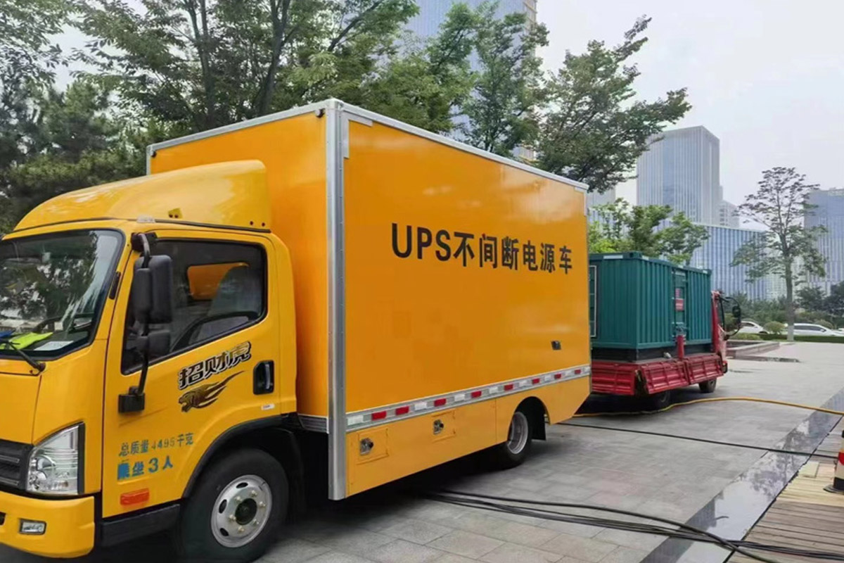 岚山发电机租赁施工现场