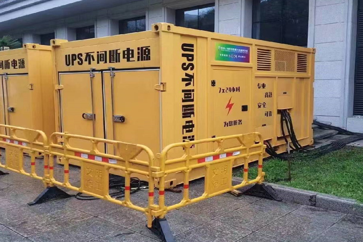 岚山发电机租赁施工现场